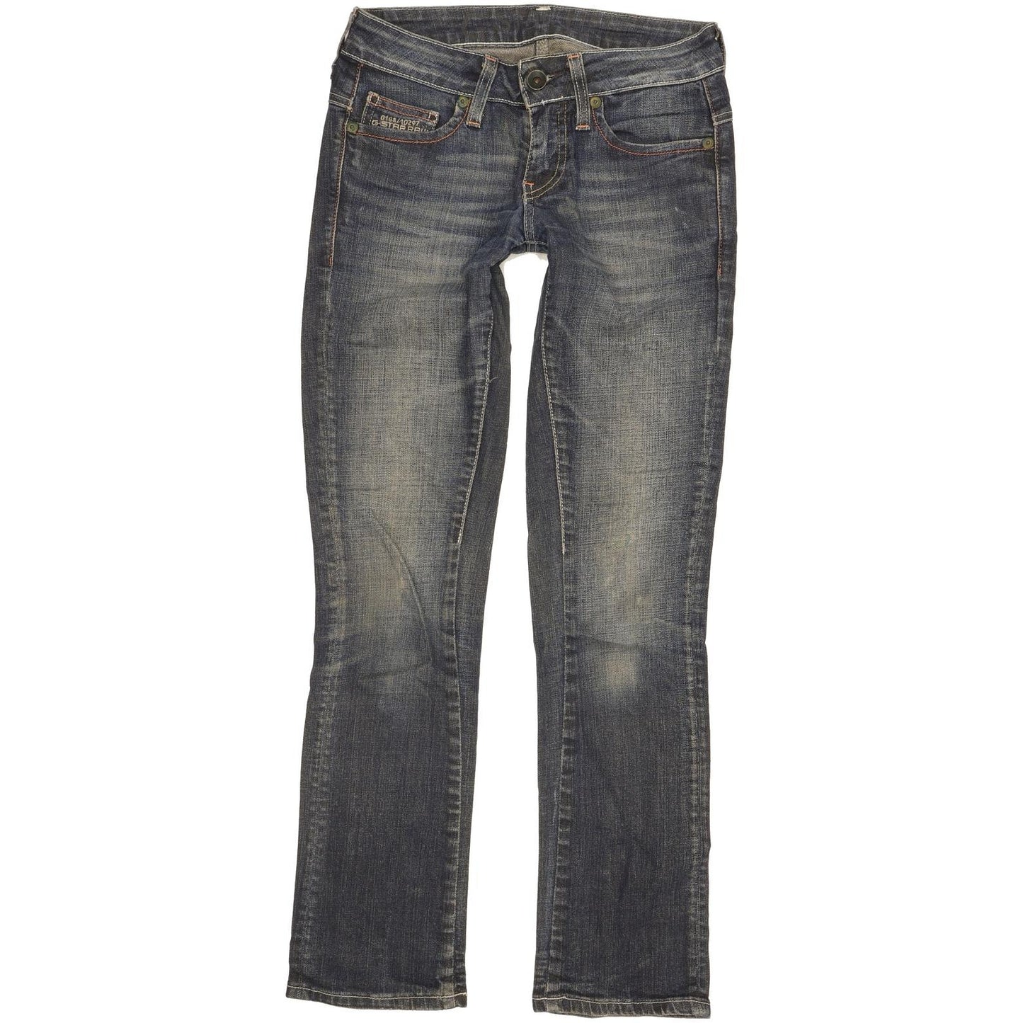 G-Star Women Blue Straight Slim Stretch Jeans W25 L29
