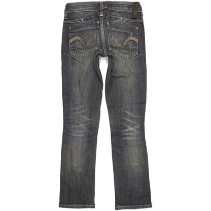 G-Star Women Blue Straight Slim Stretch Jeans W25 L29