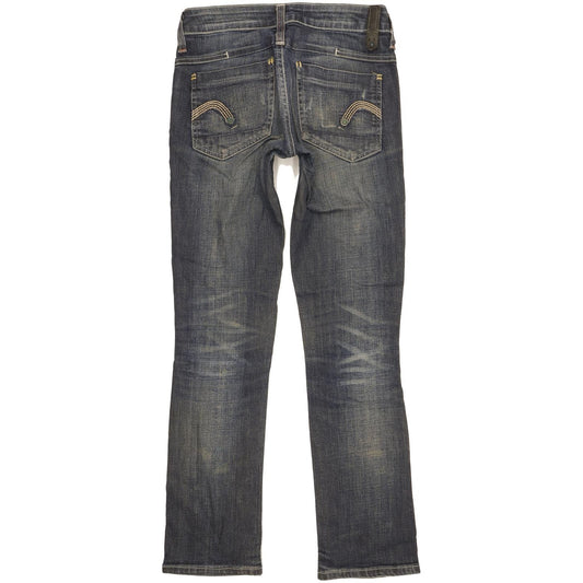 G-Star Women Blue Straight Slim Stretch Jeans W25 L29
