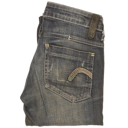 G-Star Women Blue Straight Slim Stretch Jeans W25 L29