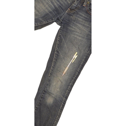 G-Star Women Blue Straight Slim Stretch Jeans W25 L29