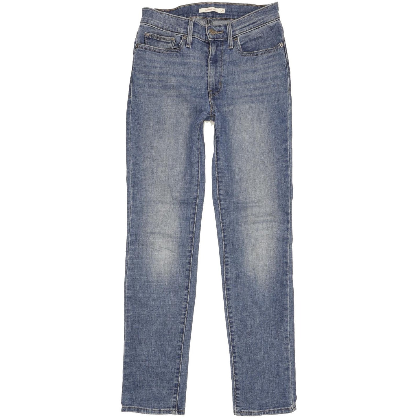 Levi's Slimming Women Blue Straight Slim Stretch Jeans W27 L30
