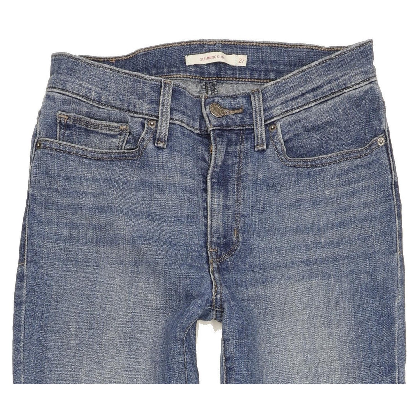 Levi's Slimming Women Blue Straight Slim Stretch Jeans W27 L30