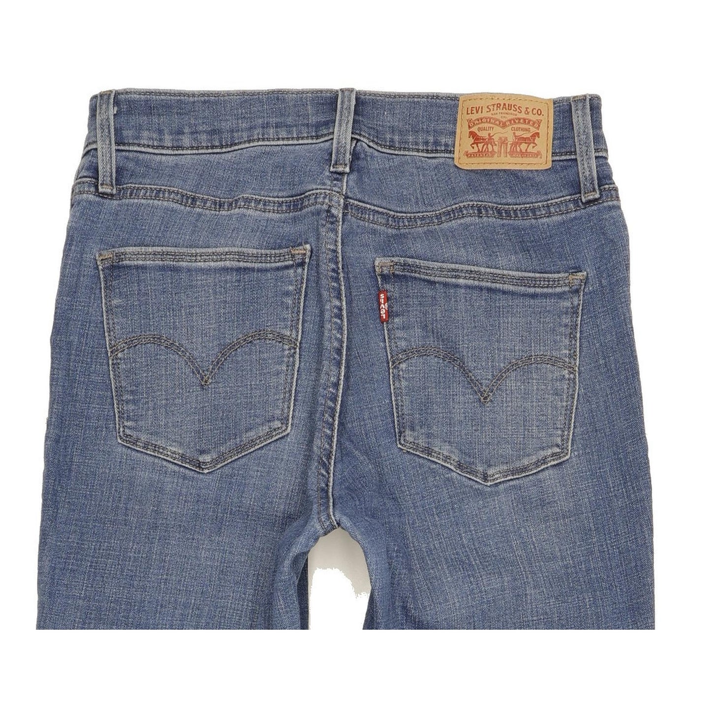 Levi's Slimming Women Blue Straight Slim Stretch Jeans W27 L30