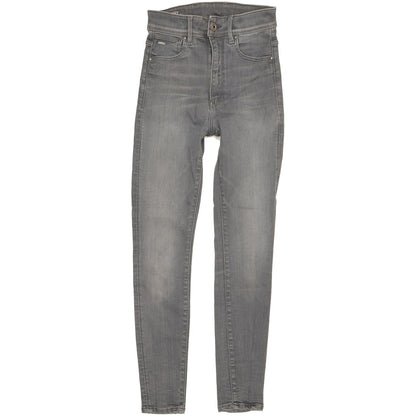 G-Star Kafey Ultra Grey Skinny Slim Stretch Jeans High Waisted W25 L27