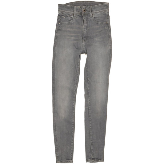 G-Star Kafey Ultra Grey Skinny Slim Stretch Jeans High Waisted W25 L27