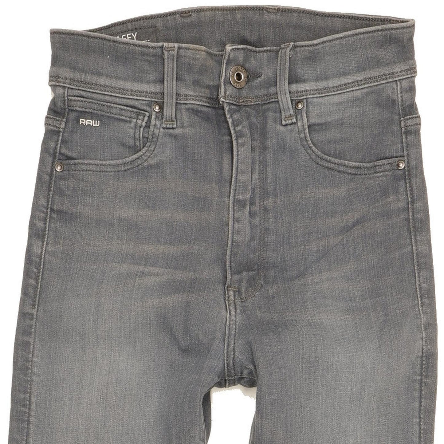 G-Star Kafey Ultra Grey Skinny Slim Stretch Jeans High Waisted W25 L27