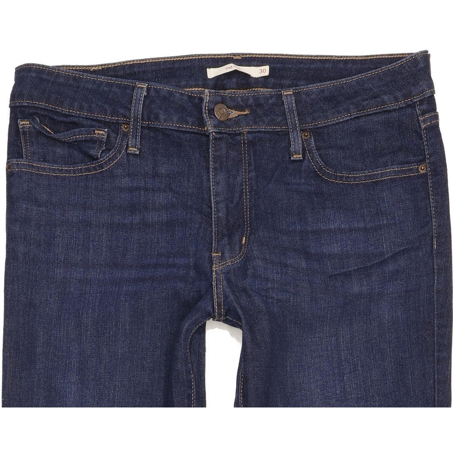 Levi's 712 Women Blue Straight Slim Stretch Jeans W30 L32