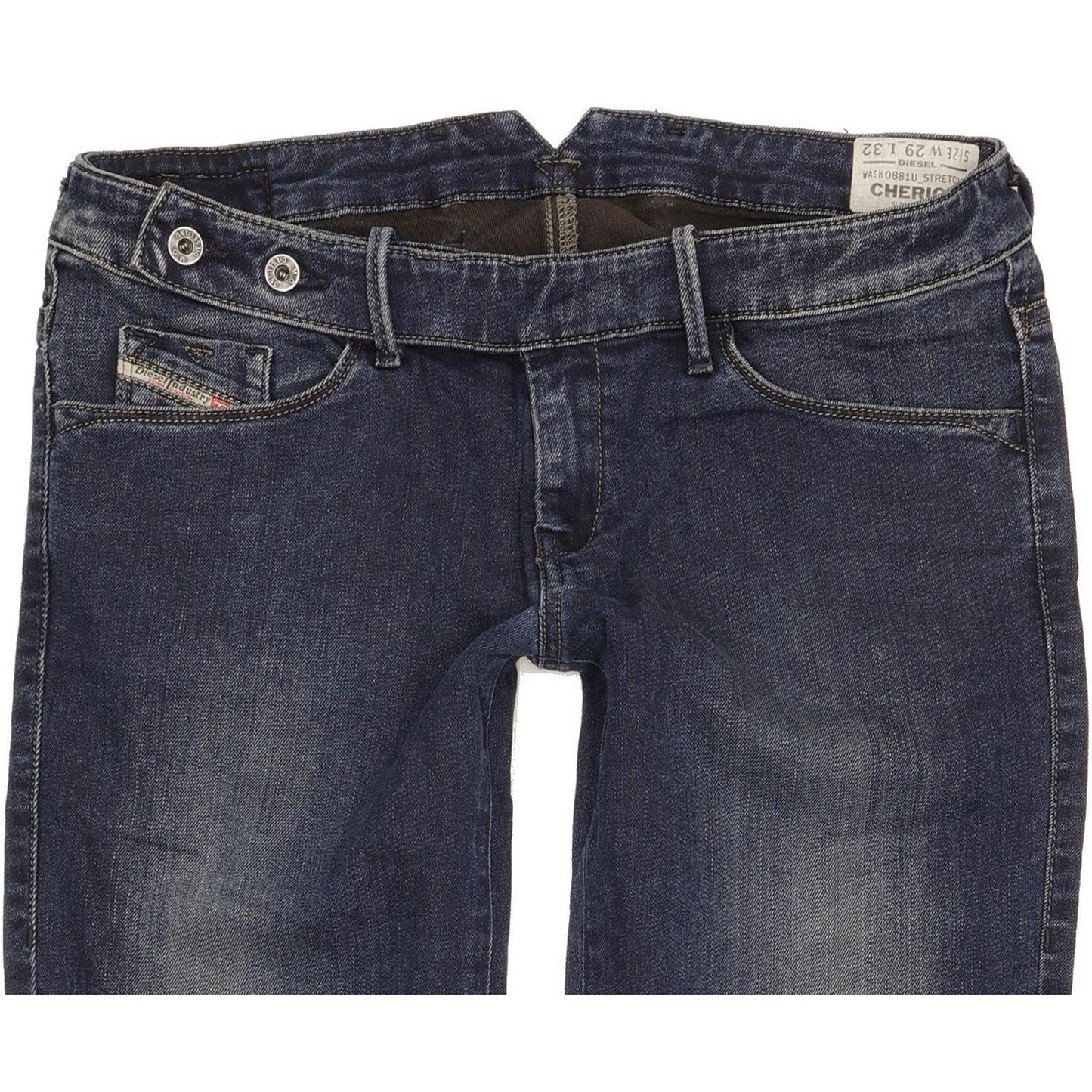 Diesel Cherick Women Navy Tapered Slim Jeans W29 L27