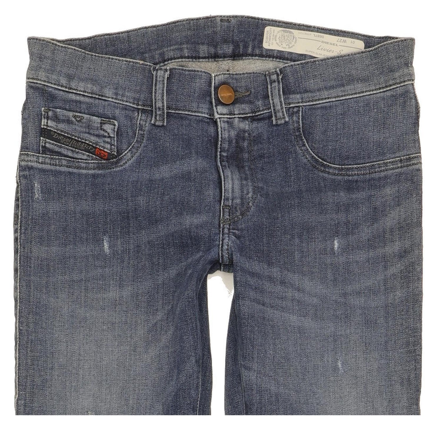 Diesel Livier-S Women Blue Skinny Slim Jegging Stretch Jeans W27 L30