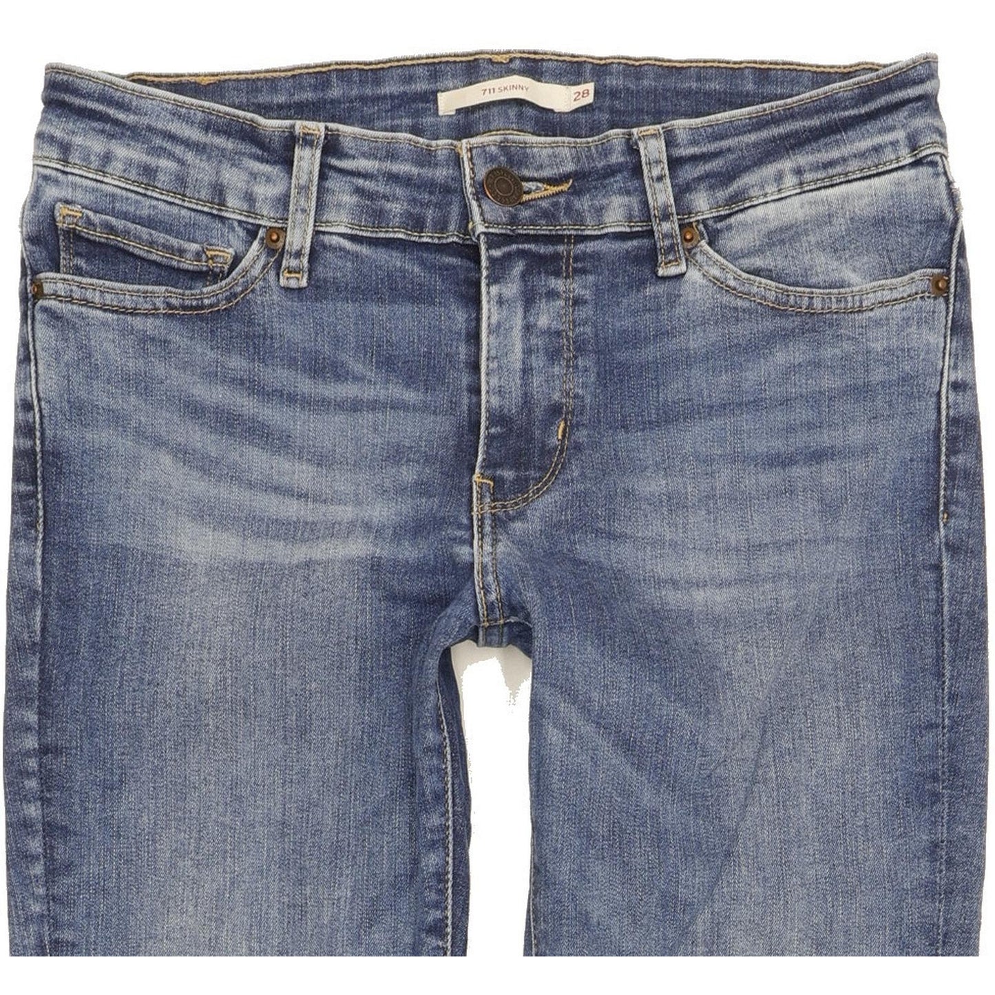 Levi's 711 Women Blue Skinny Slim Stretch Jeans W28 L31