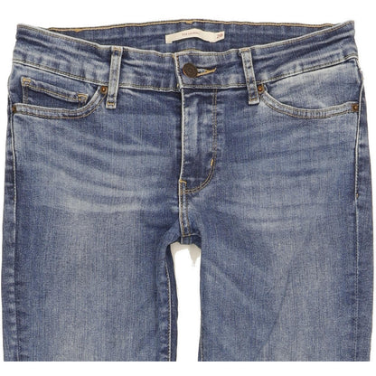 Levi's 711 Women Blue Skinny Slim Stretch Jeans W28 L31