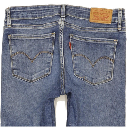 Levi's 711 Women Blue Skinny Slim Stretch Jeans W28 L31