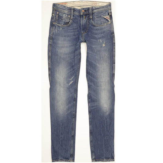 Replay Anbass Men Blue Skinny Slim Jeans W28 L32