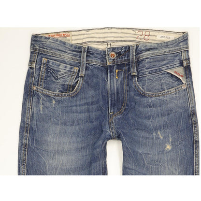 Replay Anbass Men Blue Skinny Slim Jeans W28 L32
