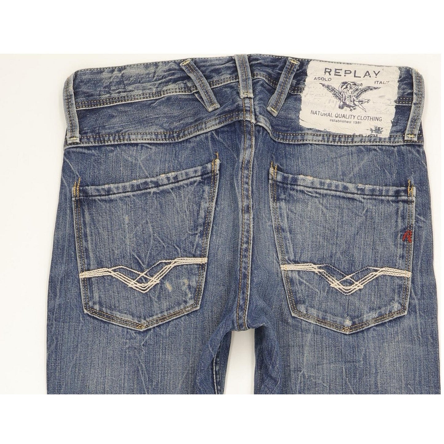 Replay Anbass Men Blue Skinny Slim Jeans W28 L32