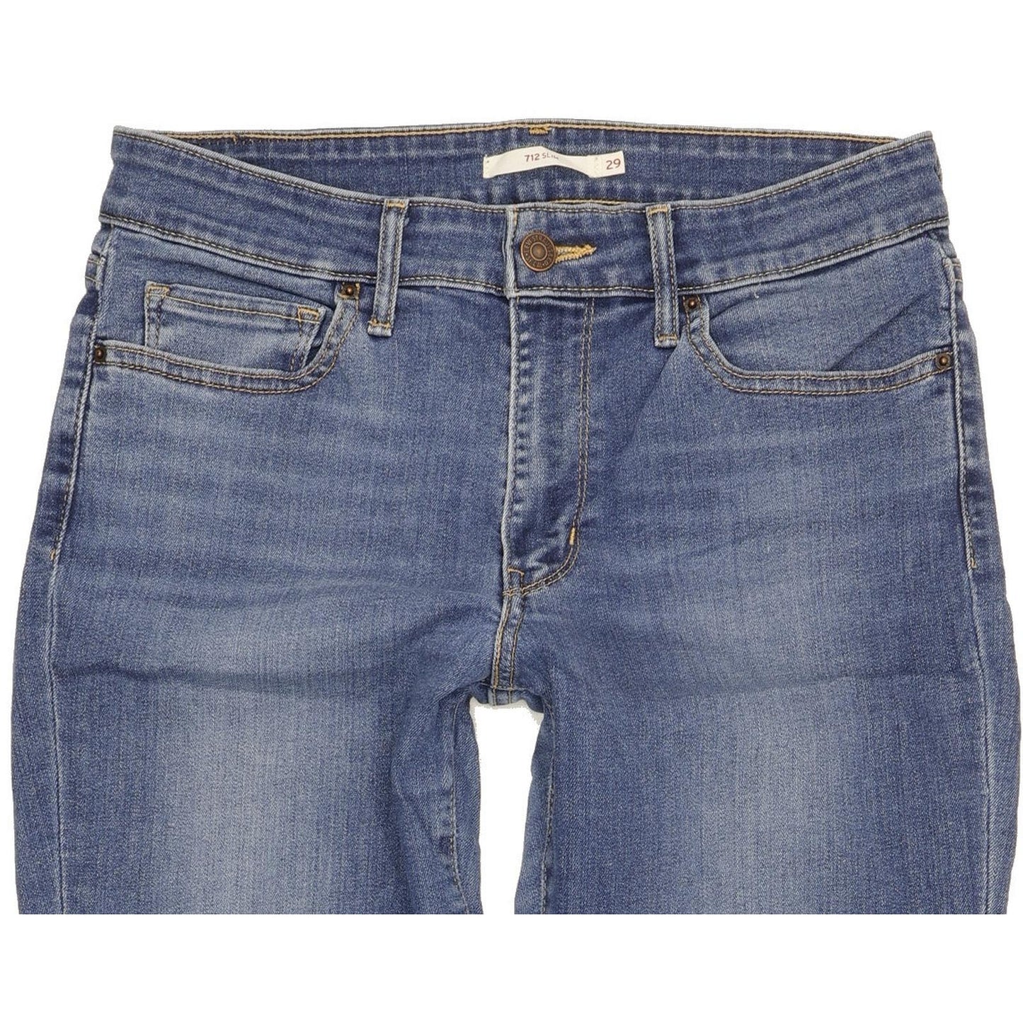Levi's 712 Women Blue Straight Slim Stretch Jeans W29 L31