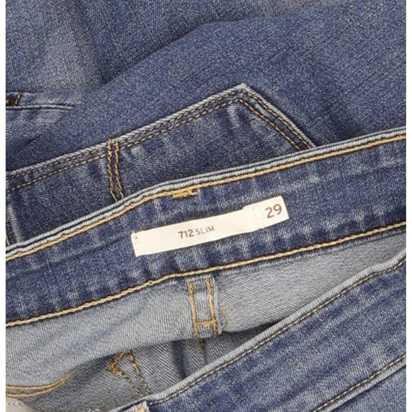 Levi's 712 Women Blue Straight Slim Stretch Jeans W29 L31
