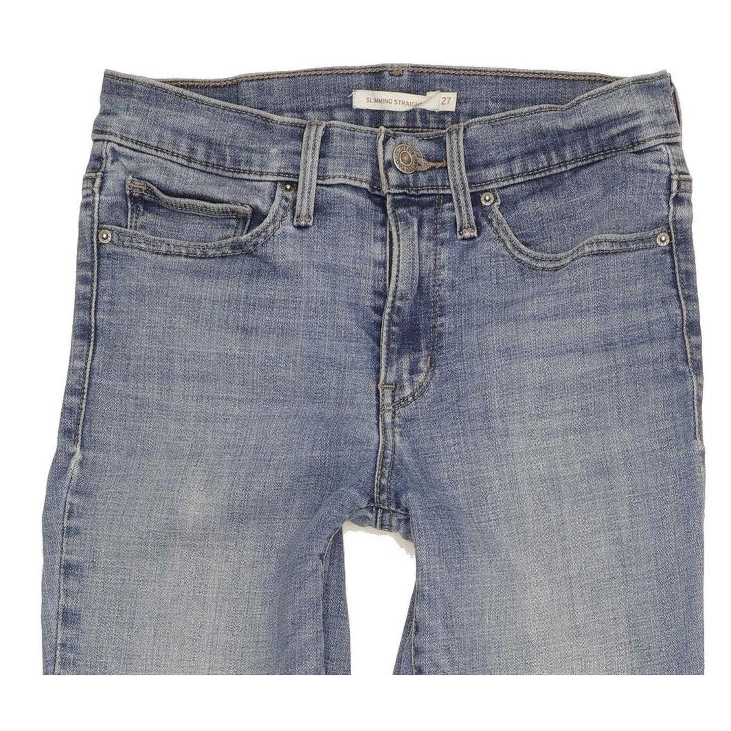 Levi's Slimming Women Blue Straight Slim Stretch Jeans W27 L33