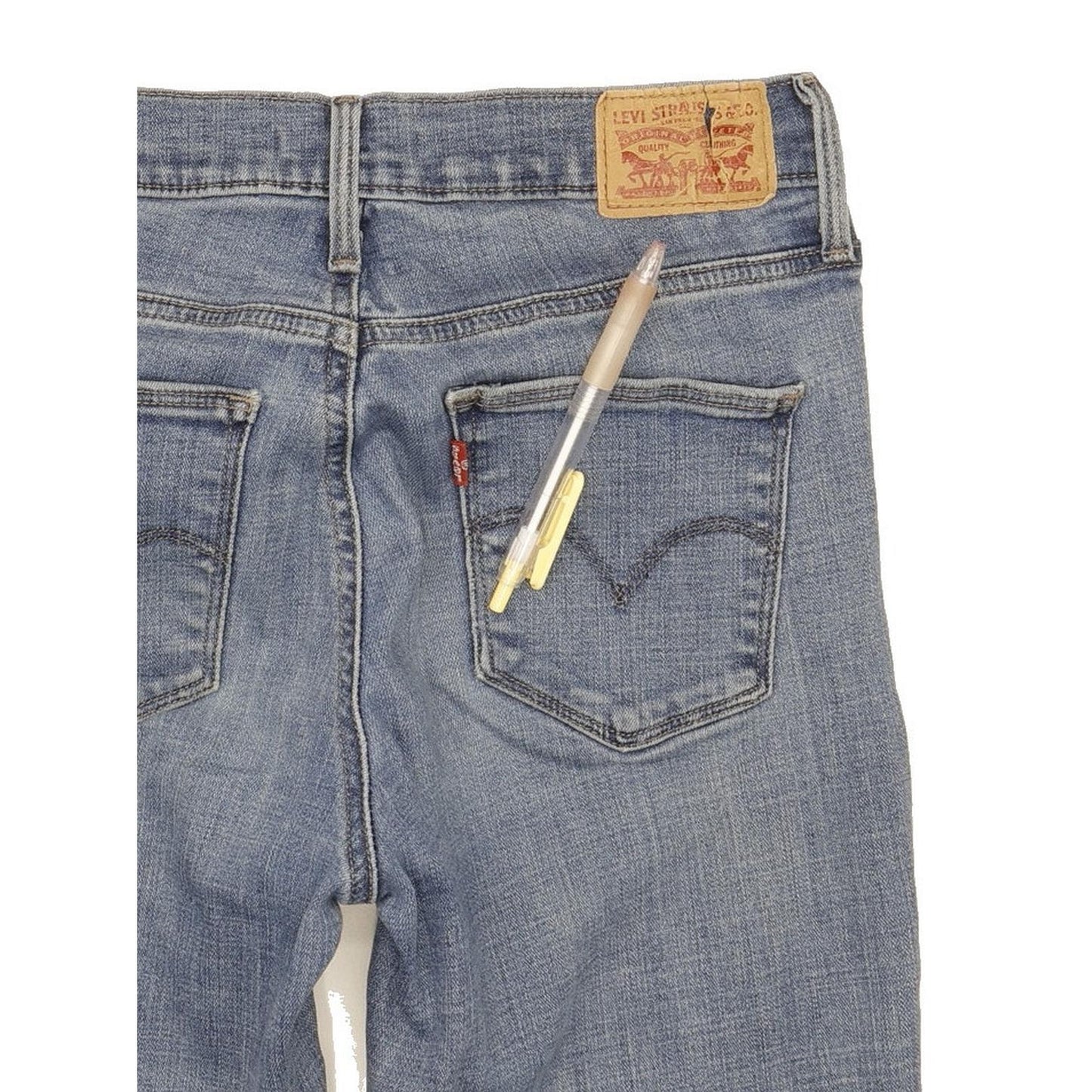 Levi's Slimming Women Blue Straight Slim Stretch Jeans W27 L33