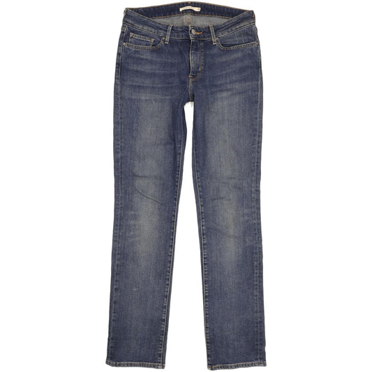 Levi's 714 Women Blue Straight Slim Stretch Jeans W29 L32