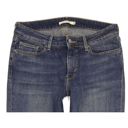 Levi's 714 Women Blue Straight Slim Stretch Jeans W29 L32