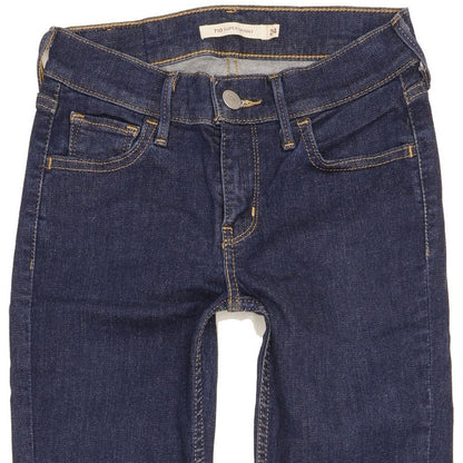 Levi's 710 Super Women Blue Skinny Slim Stretch Jeans W24 L30