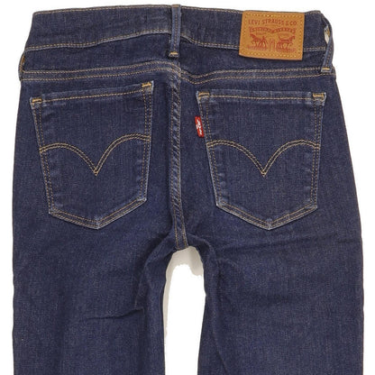 Levi's 710 Super Women Blue Skinny Slim Stretch Jeans W24 L30