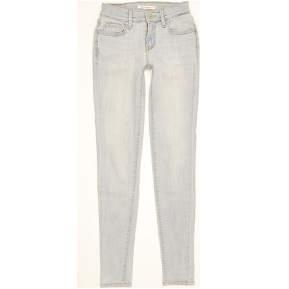 Levi's 710 Super Women Blue Skinny Slim Stretch Jeans W25 L30
