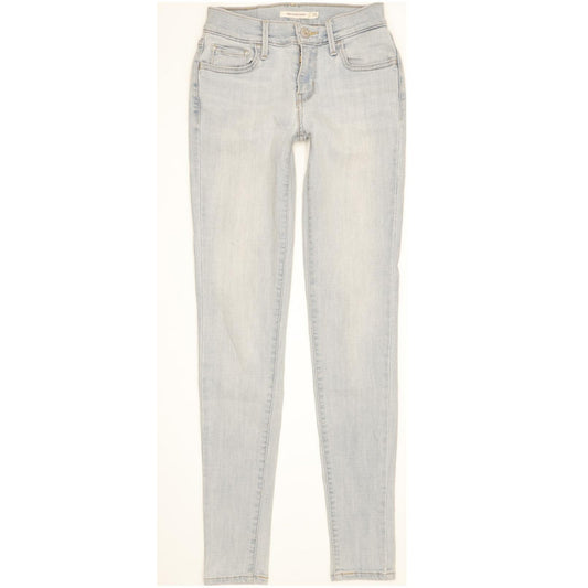 Levi's 710 Super Women Blue Skinny Slim Stretch Jeans W25 L30