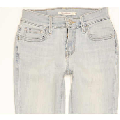 Levi's 710 Super Women Blue Skinny Slim Stretch Jeans W25 L30