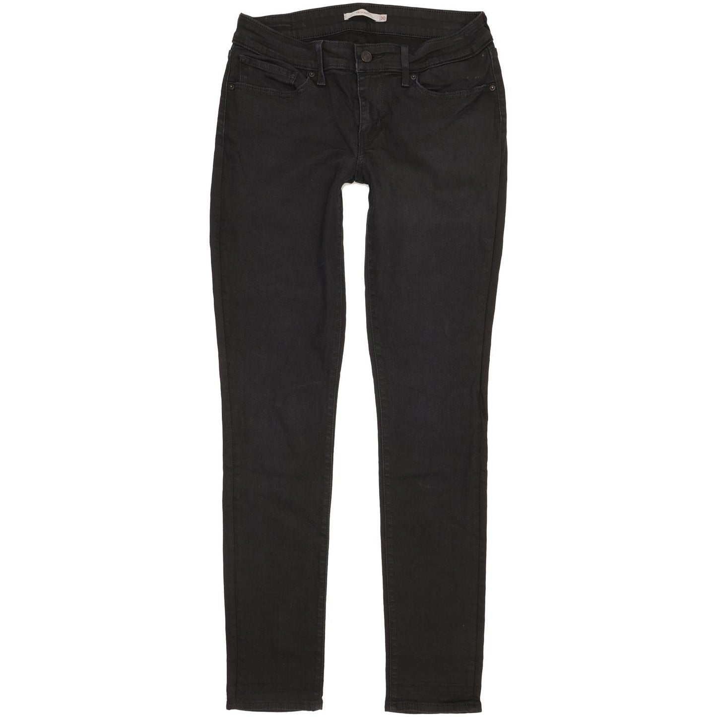 Levi's 711 Women Black Skinny Slim Stretch Jeans W30 L31