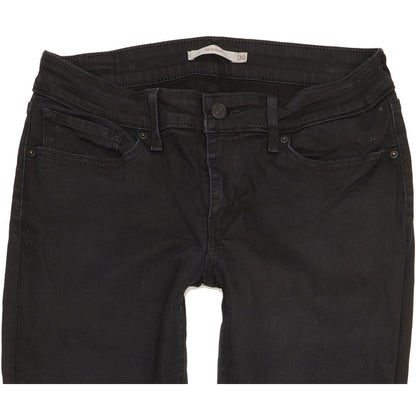 Levi's 711 Women Black Skinny Slim Stretch Jeans W30 L31