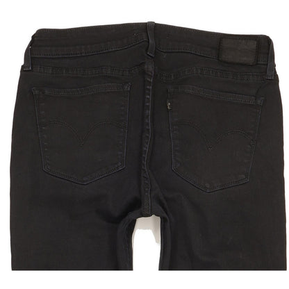 Levi's 711 Women Black Skinny Slim Stretch Jeans W30 L31