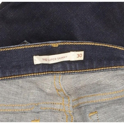 Levi's 710 Super Women Blue Skinny Slim Jeans W30 L31