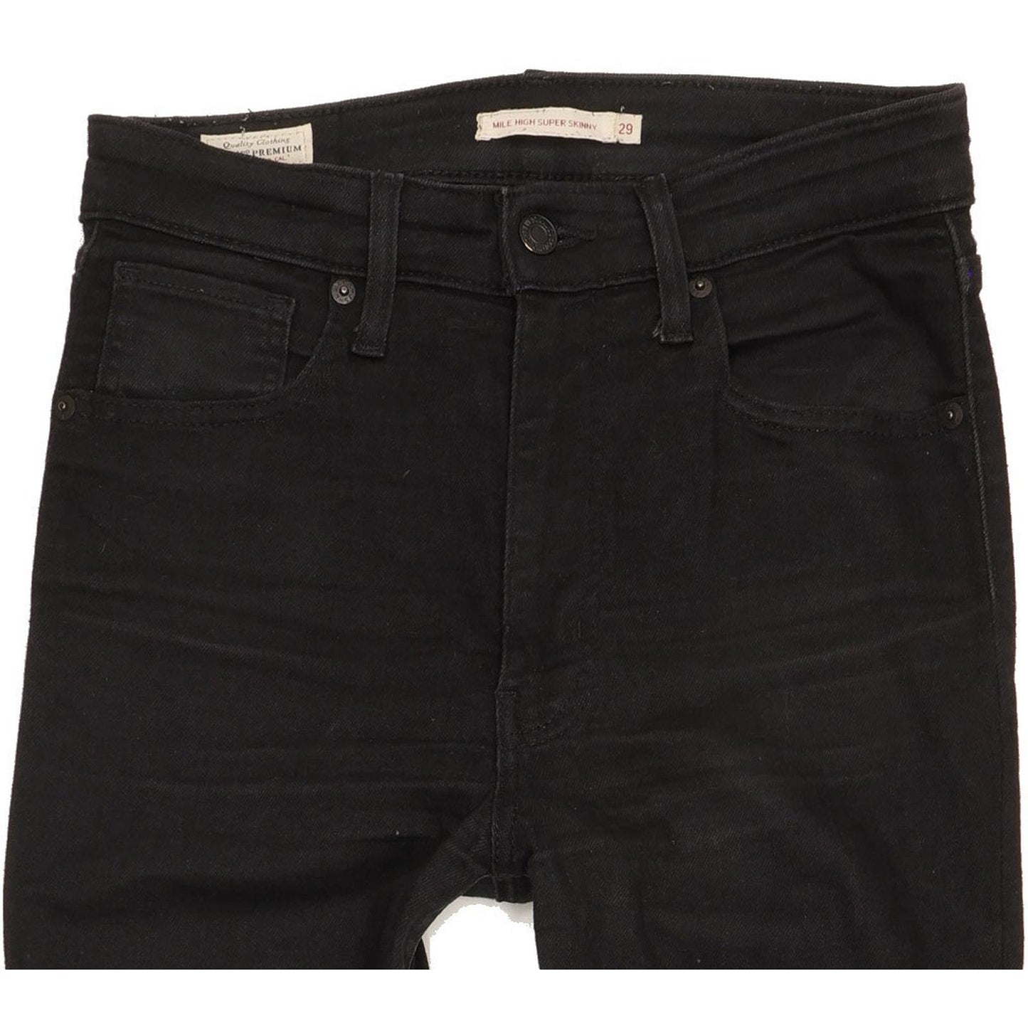 Levi's Mile Black Skinny Slim Stretch Jeans High Waisted W29 L30