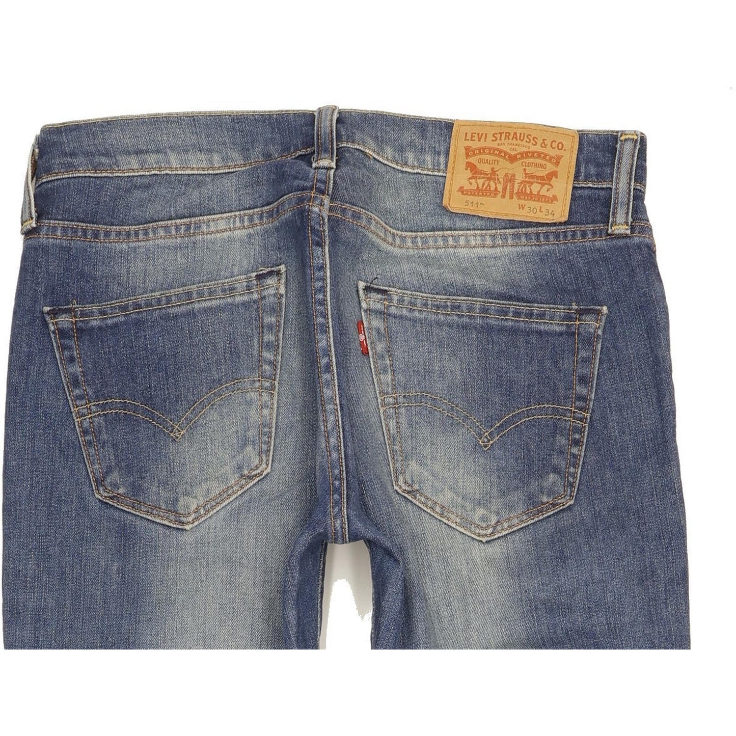 Levi's 511 Men Blue Straight Slim Stretch Jeans W30 L34