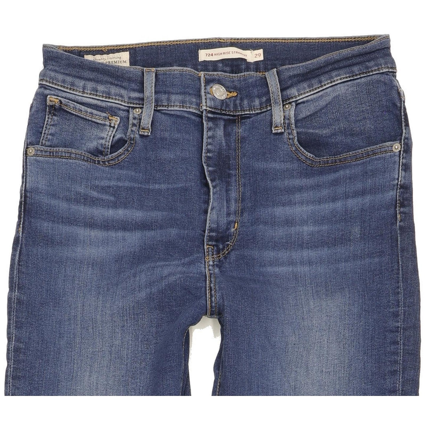 Levi's 724 Women Blue Straight Slim Stretch Jeans W29 L31