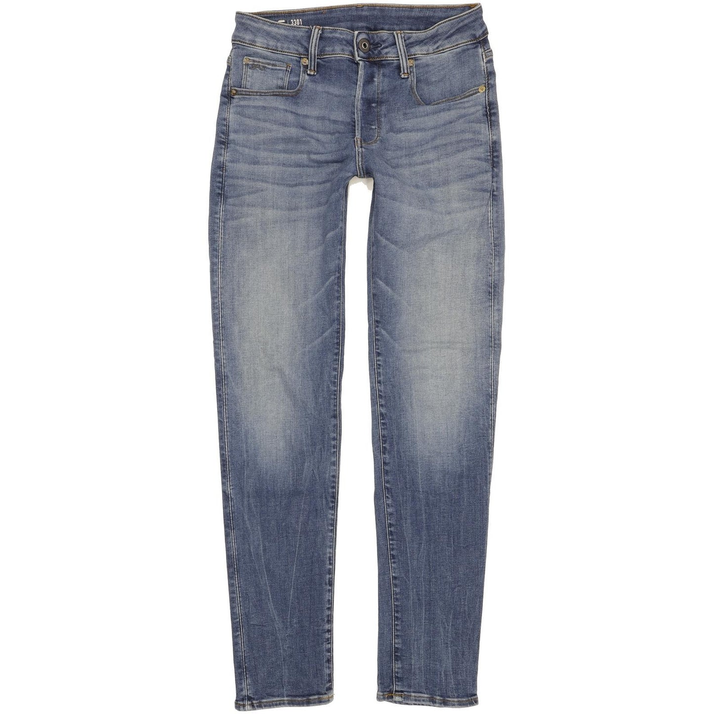 G-Star 3301 Men Blue Skinny Slim Stretch Jeans W28 L32