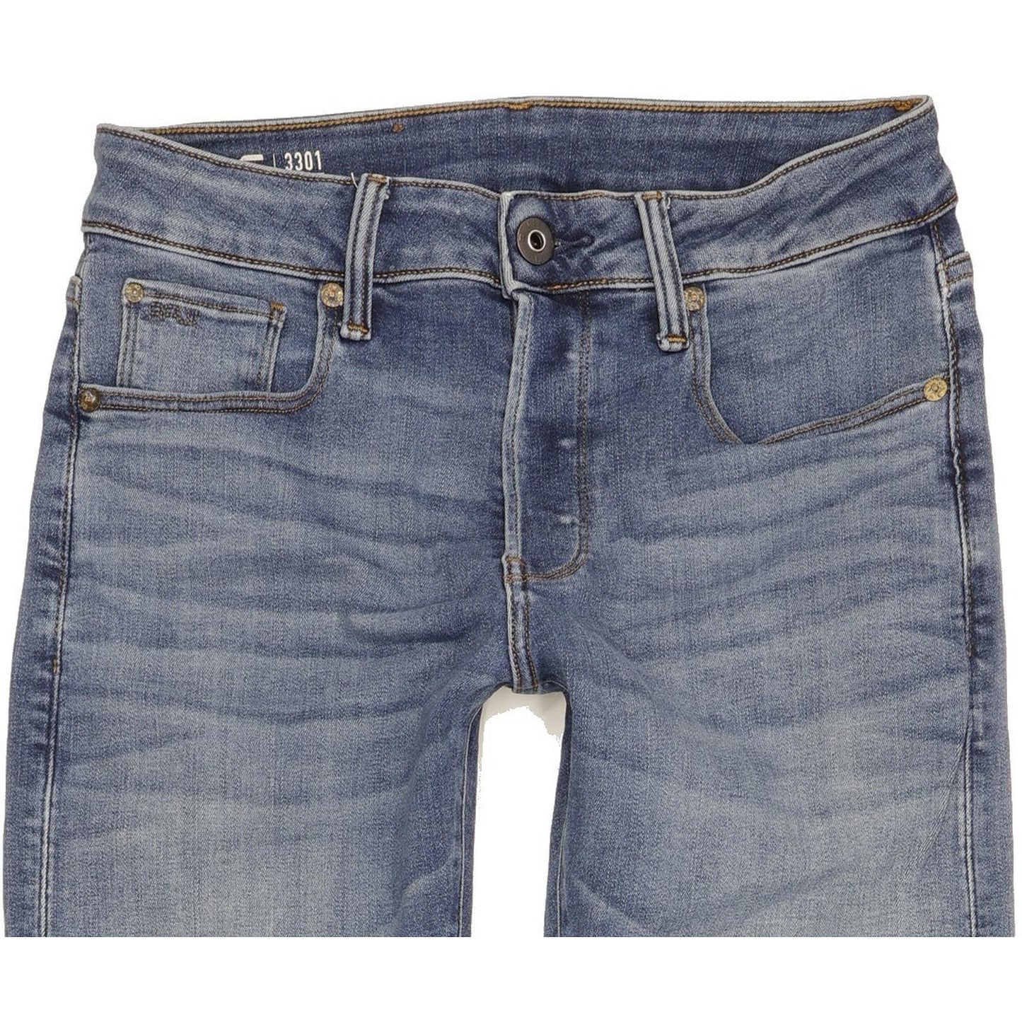 G-Star 3301 Men Blue Skinny Slim Stretch Jeans W28 L32