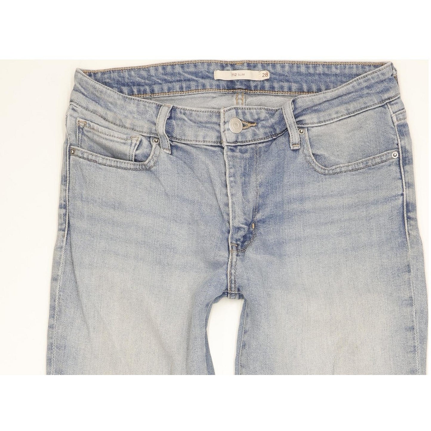 Levi's 712 Women Blue Straight Slim Stretch Jeans W28 L32