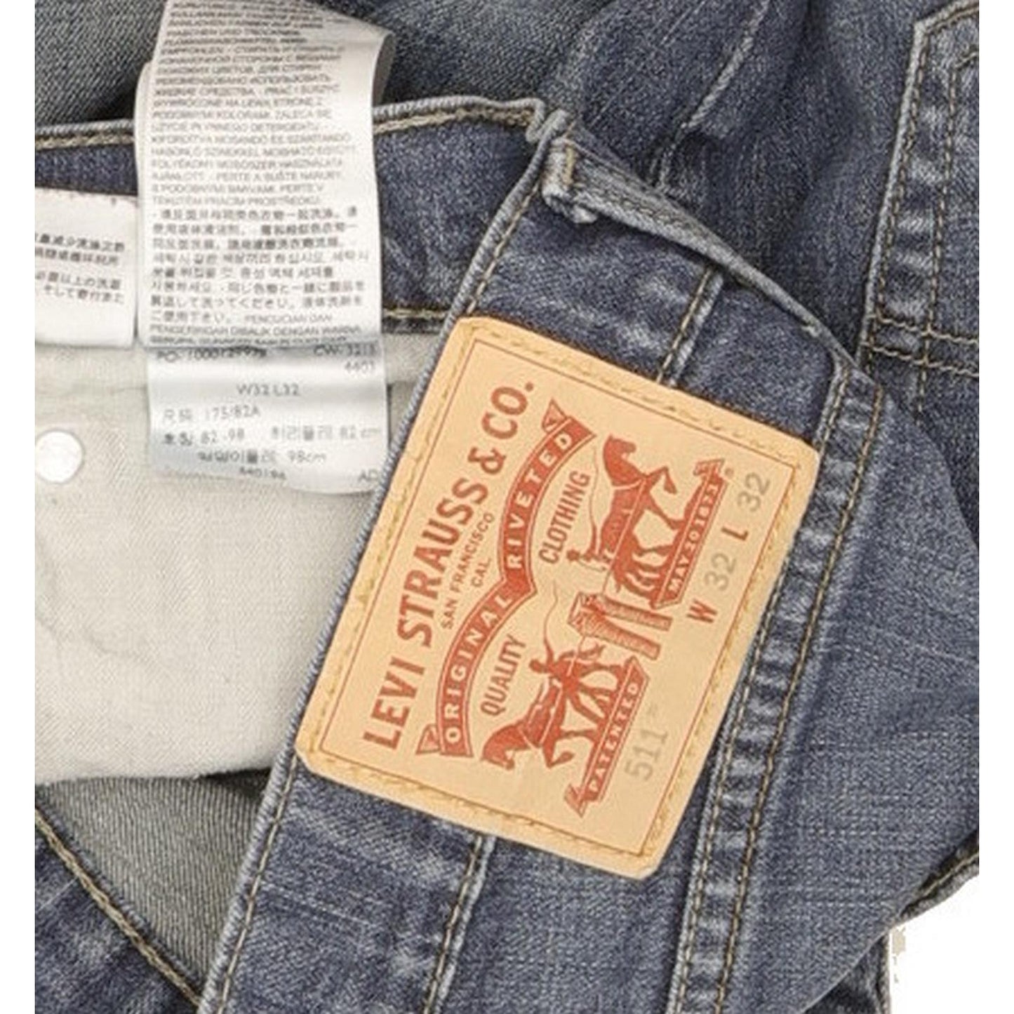 Levi's 511 Men Blue Straight Slim Stretch Jeans W32 L31