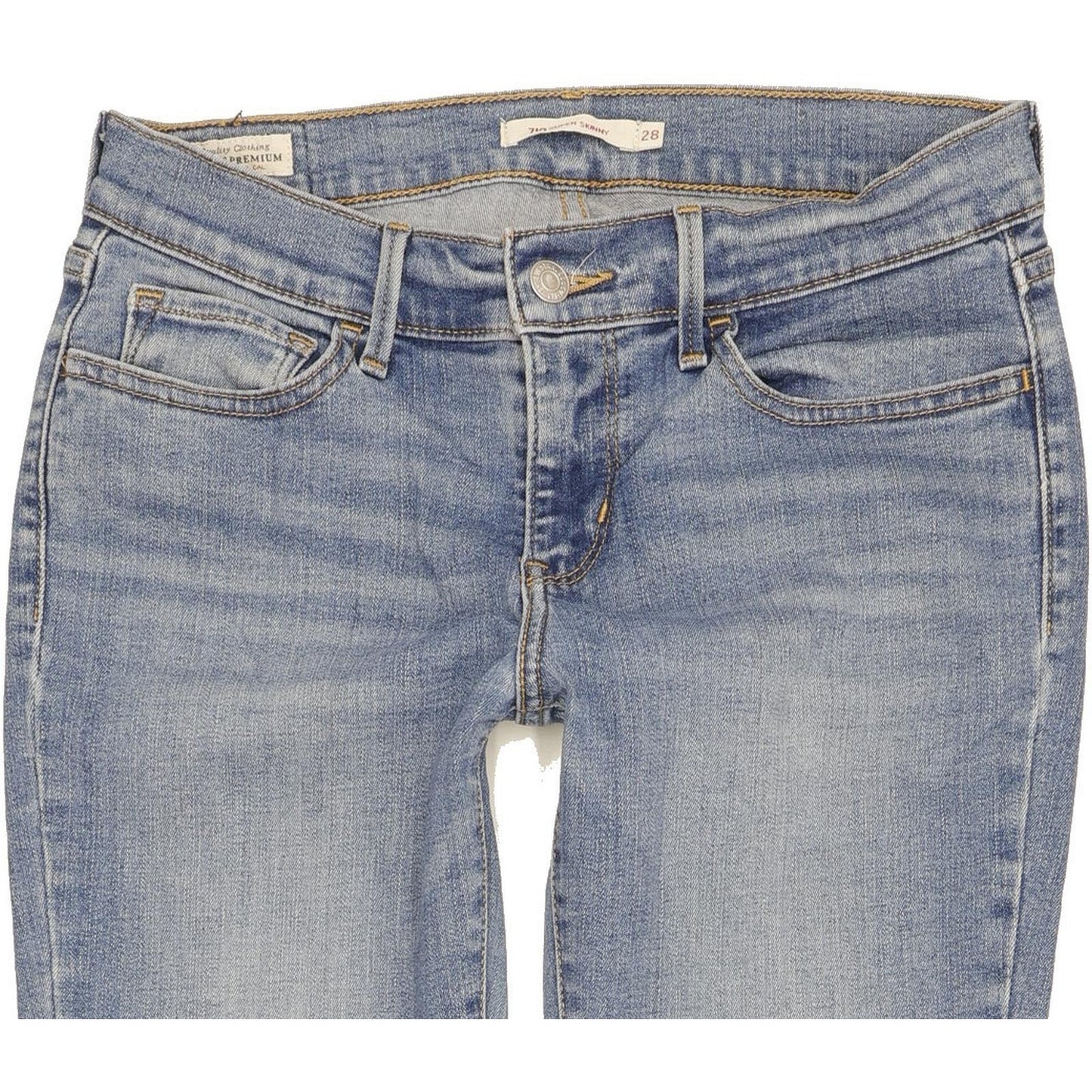 Levi's 710 Super Women Blue Skinny Slim Stretch Jeans W28 L27