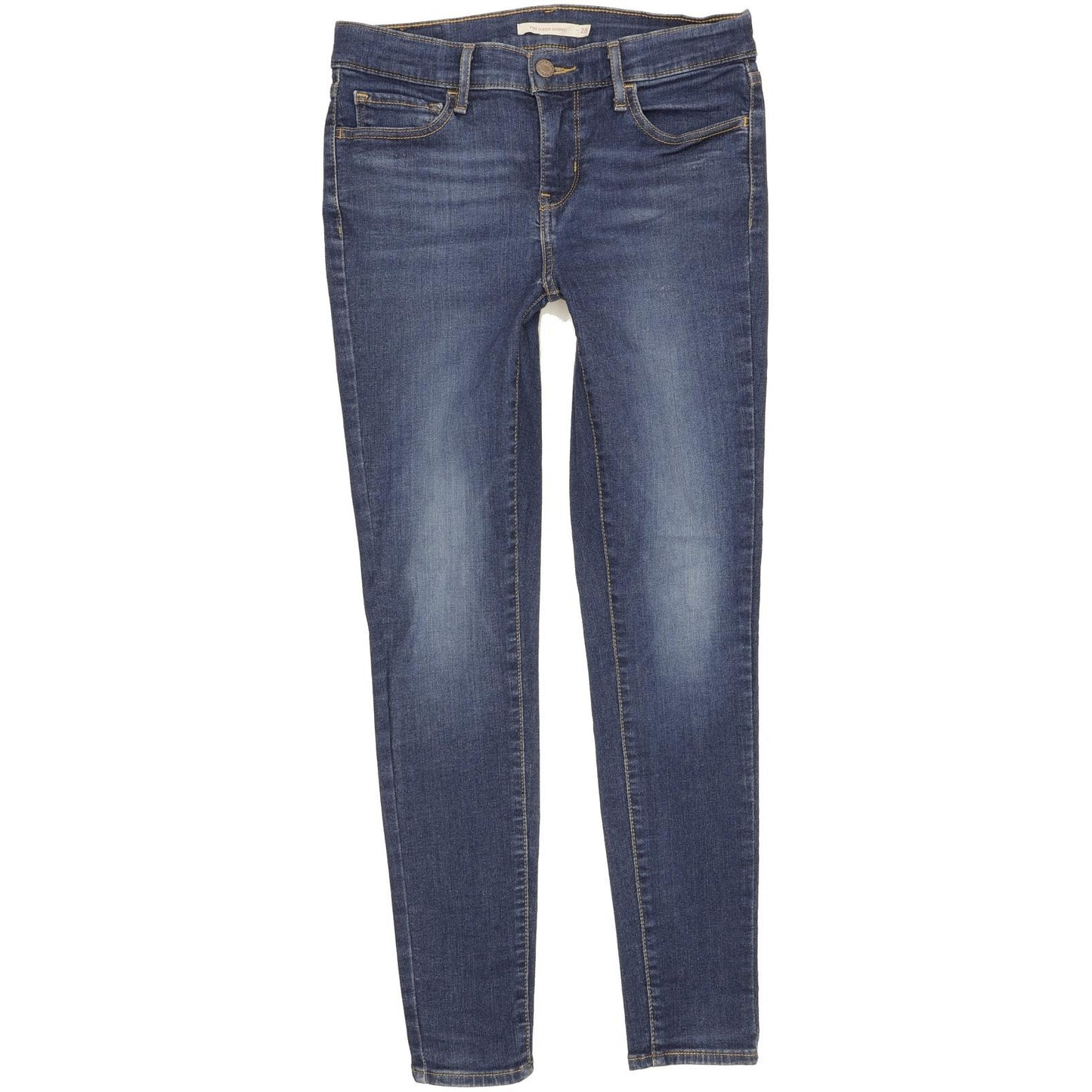 Levi's 710 Super Women Blue Skinny Slim Stretch Jeans W28 L28