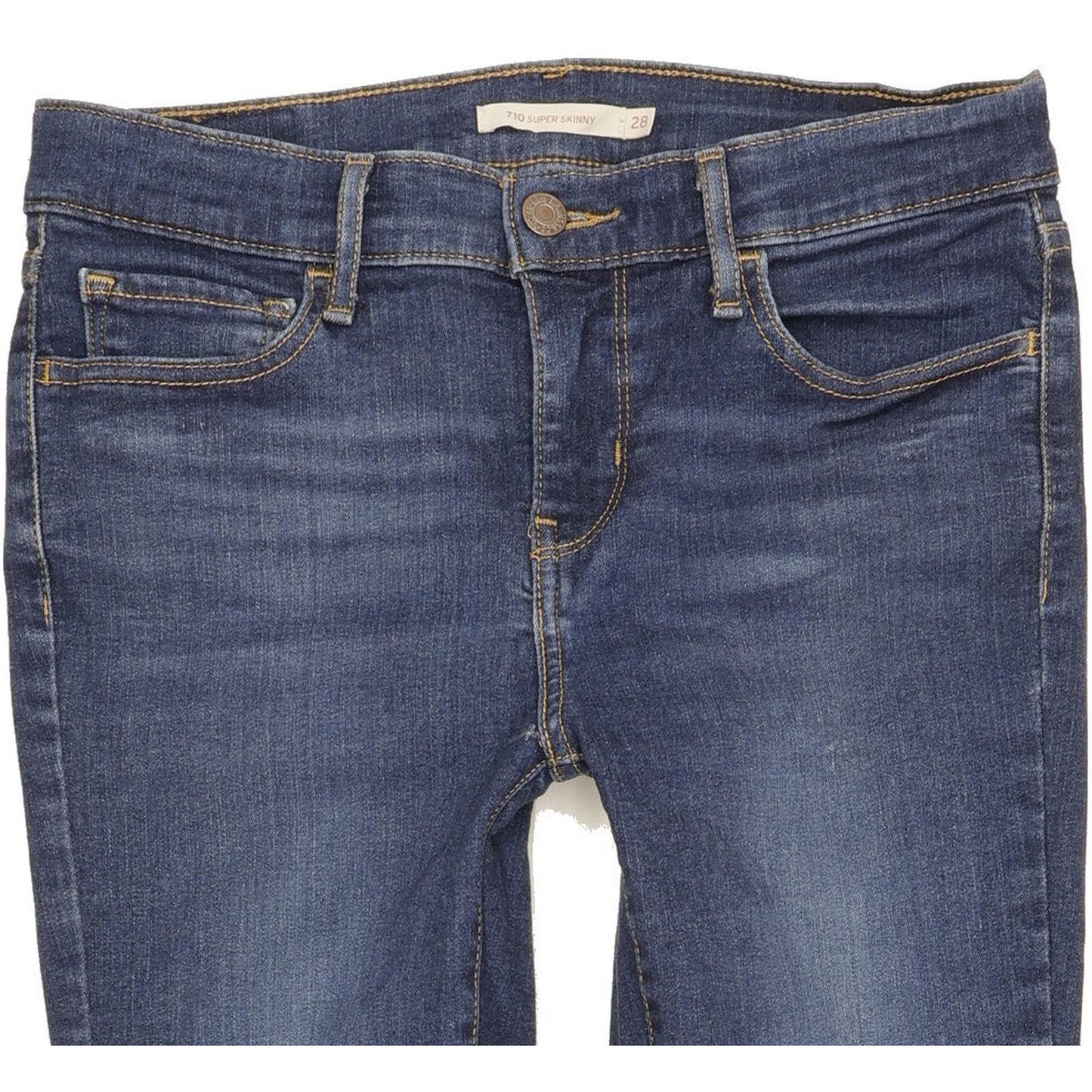 Levi's 710 Super Women Blue Skinny Slim Stretch Jeans W28 L28