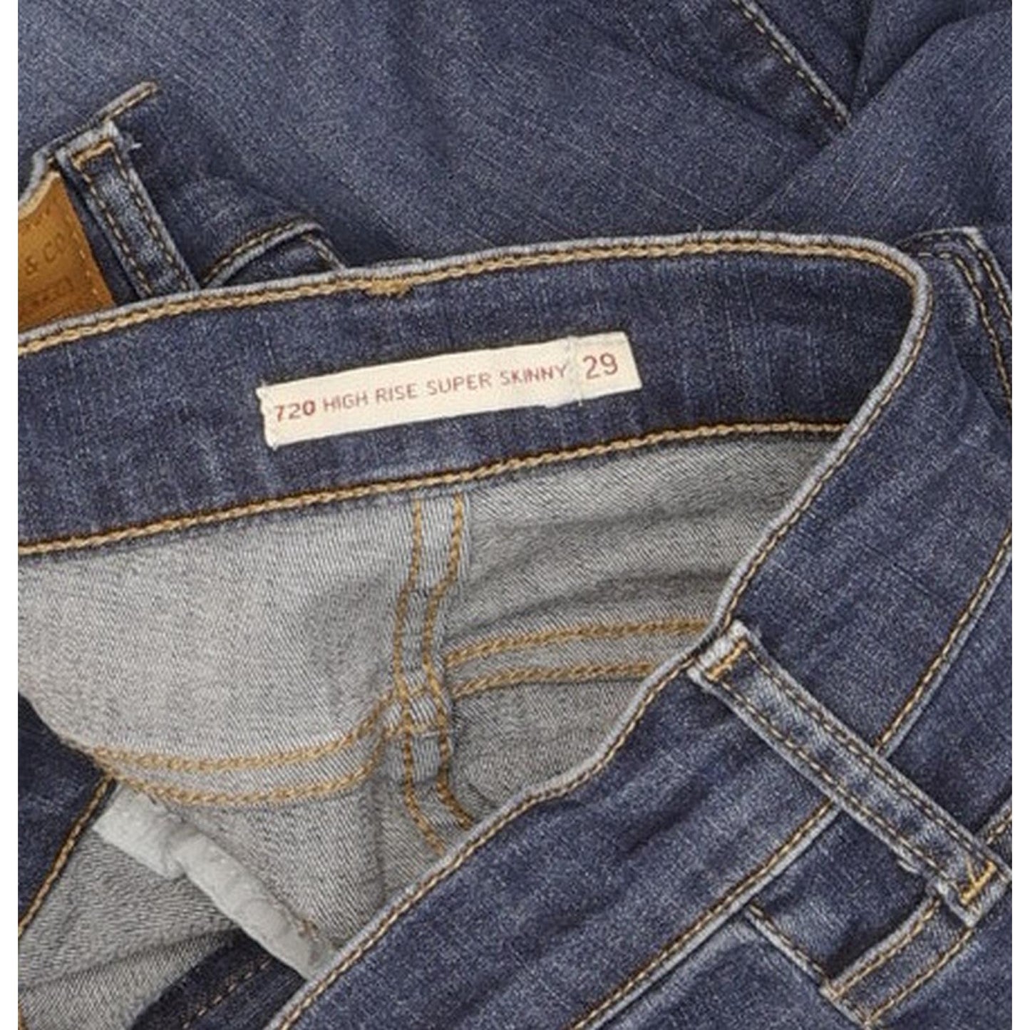 Levi's 720 Women Blue Skinny Slim Stretch Jeans W29 L32