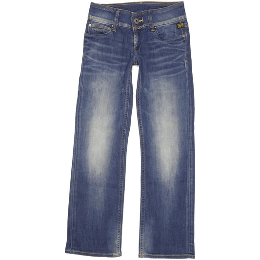 G-Star Ford Women Blue Straight Loose Stretch Jeans W26 L30