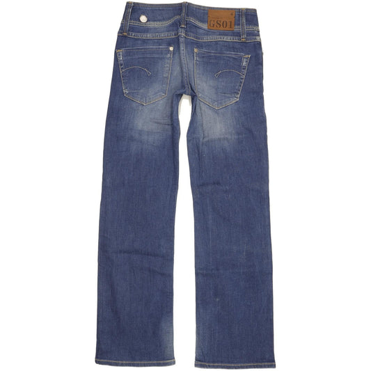G-Star Ford Women Blue Straight Loose Stretch Jeans W26 L30