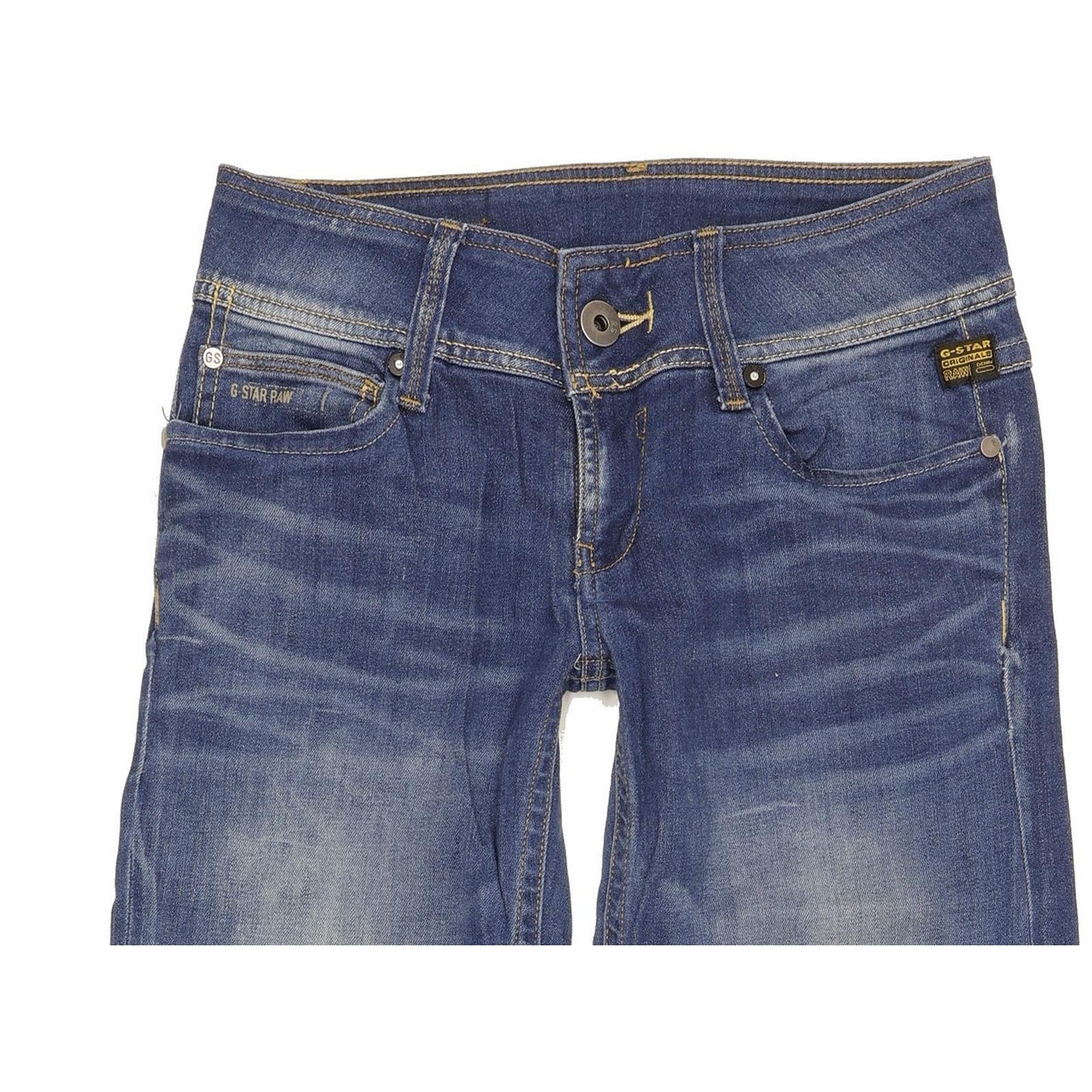 G-Star Ford Women Blue Straight Loose Stretch Jeans W26 L30