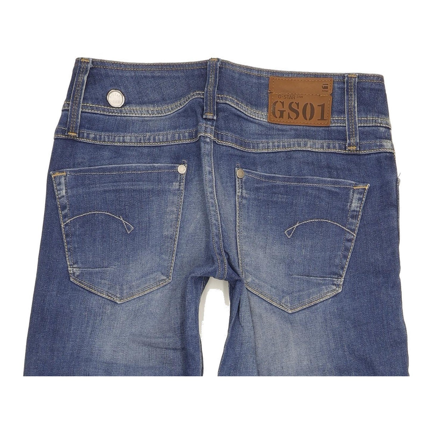 G-Star Ford Women Blue Straight Loose Stretch Jeans W26 L30